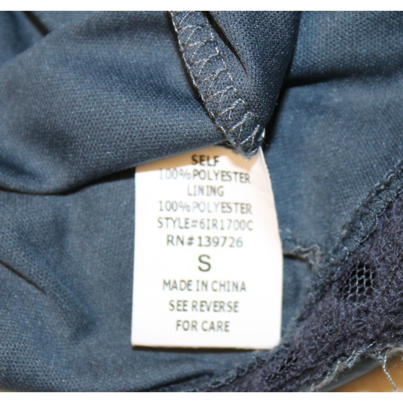 Honey Punch Navy Blue Sheer Mesh Lace Romper Fairy Grunge Ethereal Boho Size S - Picture 9 of 12